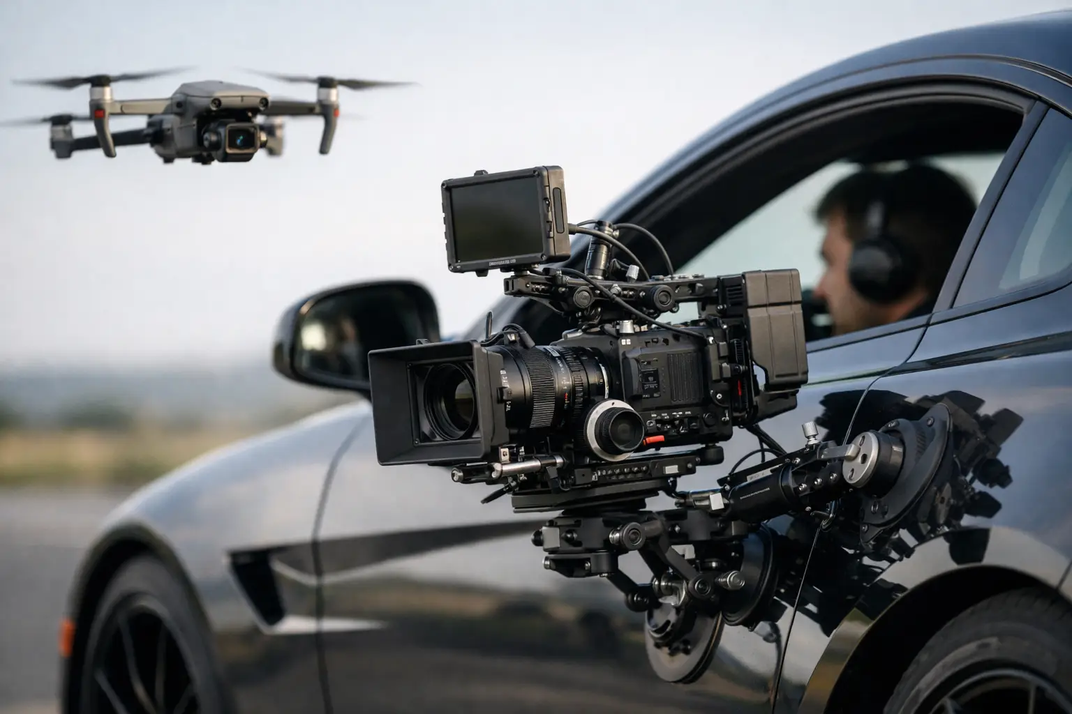 Caméra embarquée voiture pour tournage pro