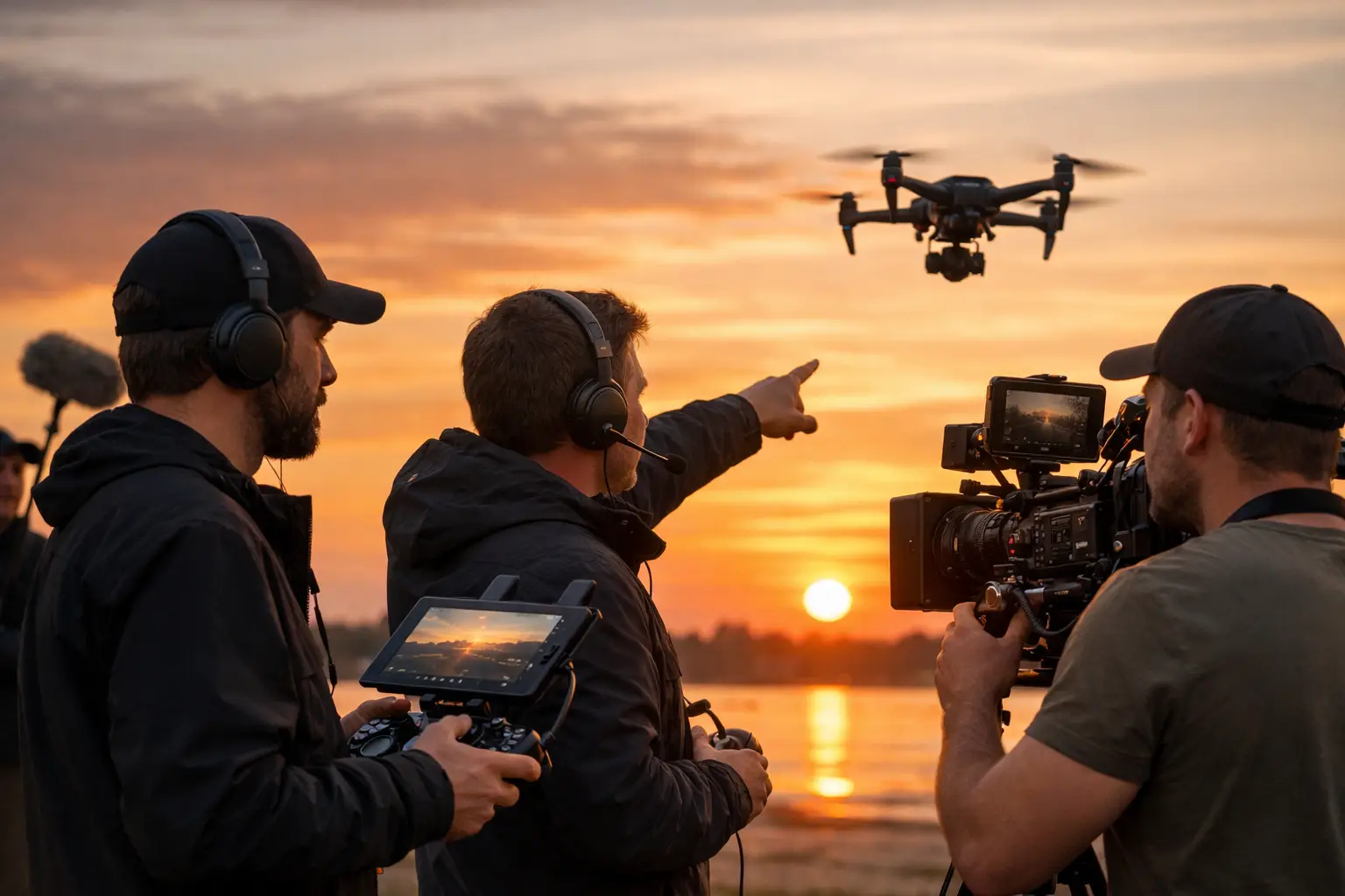 Comment coordonner drone et équipe de réalisation