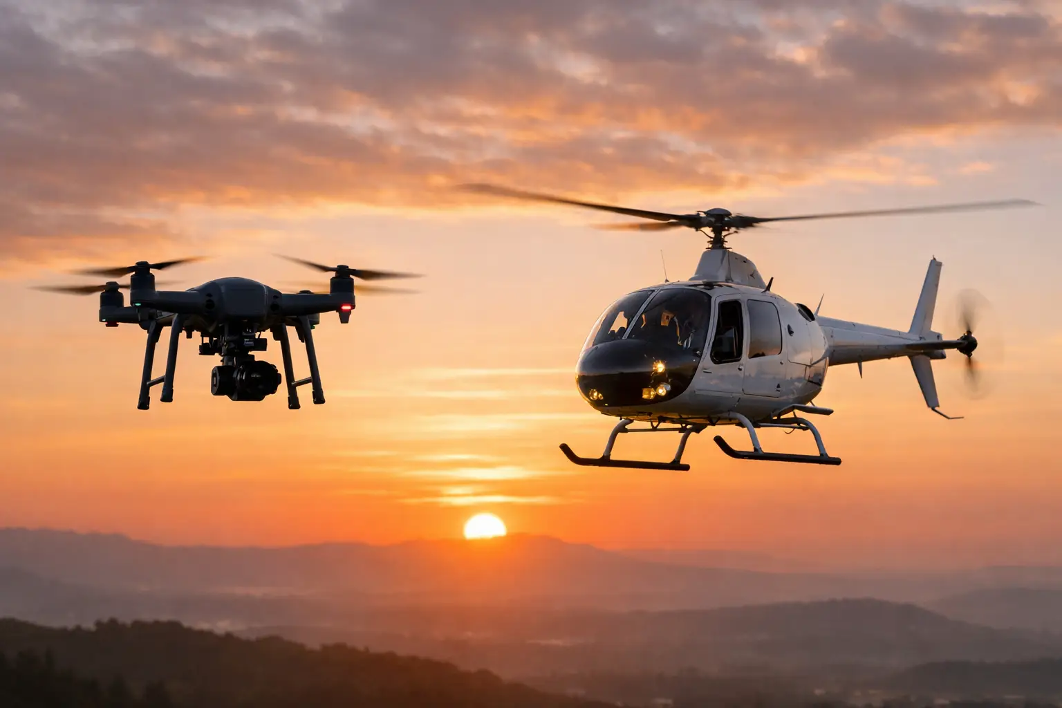 Drone cinéma ou hélicoptère léger, lequel choisir ?