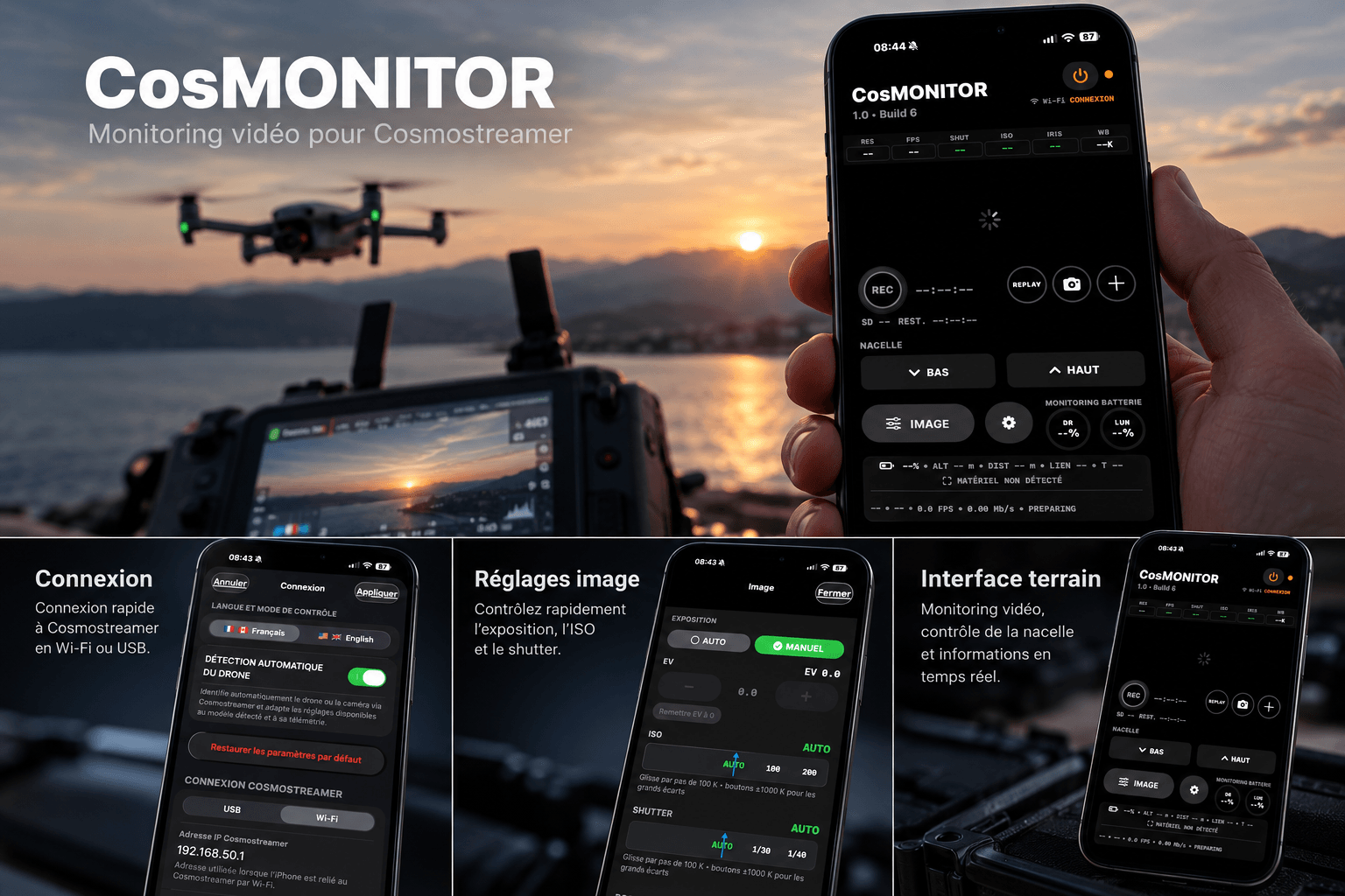 CosMONITOR - monitoring vidéo pour Cosmostreamer