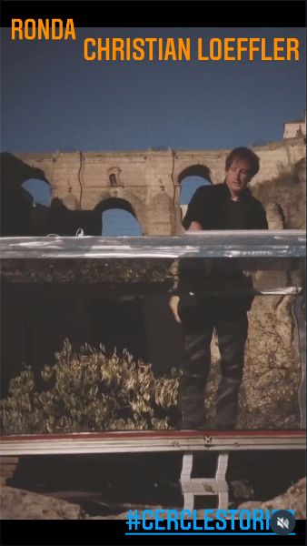 Christian Löffler at his instruments in Ronda, on the visual for his Cercle Stories session